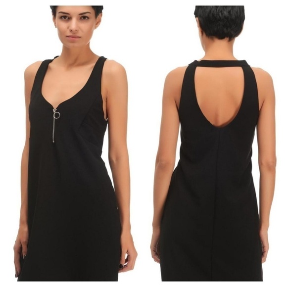 Zara Black Sleeveless Scoop Neck Backless Dress - Picture 1 of 5